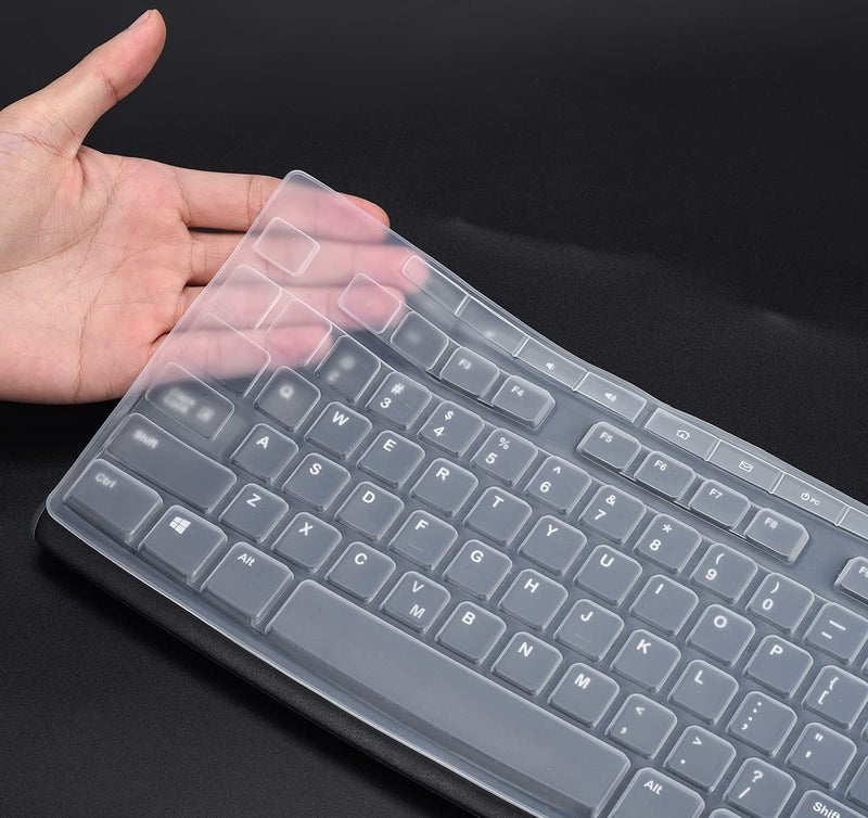 LEZE Keyboard Cover for Logitech MK370 MK295 MK270 K270 Keyboard, Logitech MK370 MK270 K270 Keyboard Skin Protector - Clear - Image 2